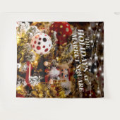 Kerstmis Nutcracker Holiday Foto Achtergrond Wandkleed (Voorkant (horizontaal))