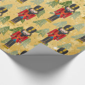 Kerstmis Nutcracker Xmas Trees Soldier Cadeaupapier (Hoek)
