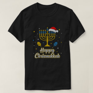 Kerstmis Oeganda Hanukkah Sweater Menorah Happy Ch T-shirt
