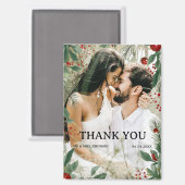 Kerstmis of Winter Thema Trouw Dankjewel Magneet (Voorkant / Achterkant)