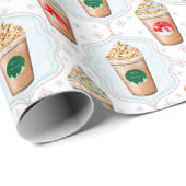 Kerstmis: Ogee Snowflake Patroon Cadeaupapier (Rol Hoek)