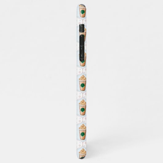 Kerstmis: Ogee Snowflake Patroon iPhone Hoesje (Linkerkant)