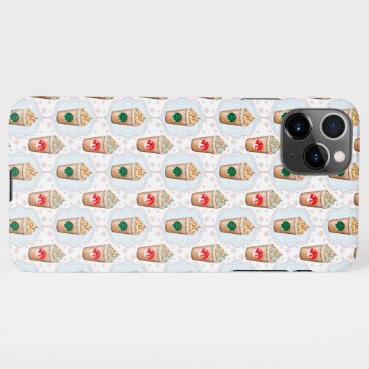 Kerstmis: Ogee Snowflake Patroon iPhone Hoesje (Achterkant horizontaal)