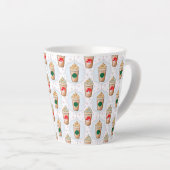 Kerstmis: Ogee Snowflake Patroon Latte Mok (Rechterhoek)