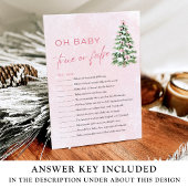 Kerstmis Oh Baby Waar of Niet Waar Baby Shower Spe Kaart