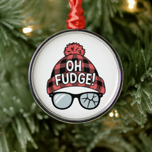 Kerstmis Oh Fudge Xmas Vakantie Grappige Feestdag Metalen Ornament