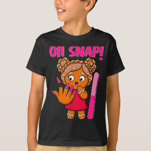 Kerstmis Oh Snap Gebroken Nagel Grappige Peperkoek T-shirt