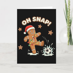 Kerstmis Oh Snap Peperkoek Voetbal Grappige Kerstm Kaart