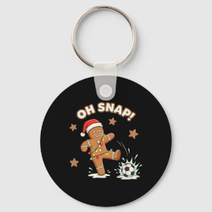 Kerstmis Oh Snap Peperkoek Voetbal Grappige Kerstm Sleutelhanger
