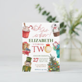 Kerstmis Oh Wat Leuk 2de Verjaardag Briefkaart (Staand voorkant)