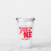 Kerstmis Oh wat leuk eerste verjaardag Acryl Drinkbeker (Achterkant)