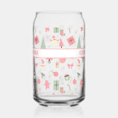 Kerstmis Oh wat leuk eerste verjaardag Blikvorm Glas (Rechts)