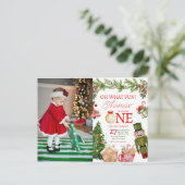 Kerstmis Oh wat leuk eerste verjaardag Briefkaart (Staand voorkant)