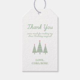 Kerstmis Oh wat leuk eerste verjaardag Cadeaulabel