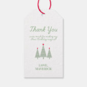 Kerstmis Oh wat leuk eerste verjaardag Cadeaulabel (Achterkant)