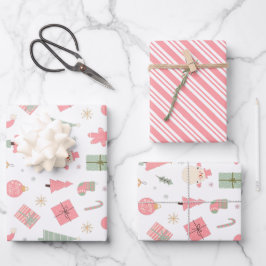 Kerstmis Oh wat leuk eerste verjaardag Inpakpapier Vel