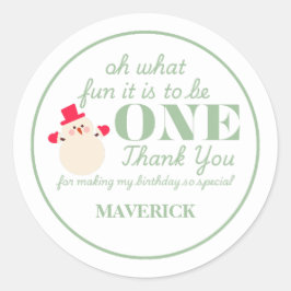 Kerstmis Oh wat leuk eerste verjaardag Ronde Sticker