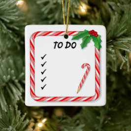 Kerstmis om lijst te doen keramisch ornament