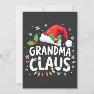 Kerstmis Oma Claus Familie Unie Outfit Kaart
