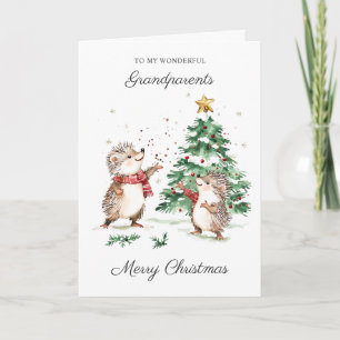 Kerstmis Oma en Opa Egels Kaart