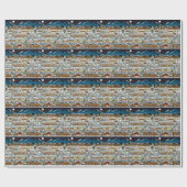 Kerstmis onder het Cascade-gebergte Cadeaupapier (Vlak)