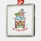 Kerstmis onderweg metalen ornament (Links)