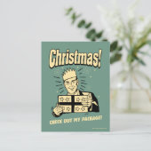 Kerstmis: Ontdek mijn pakket Feestdagenkaart (Staand voorkant)