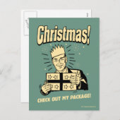 Kerstmis: Ontdek mijn pakket Feestdagenkaart (Voorkant / Achterkant)