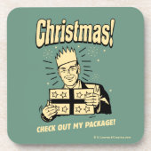 Kerstmis: Ontdek mijn pakket Onderzetter (Voorkant)