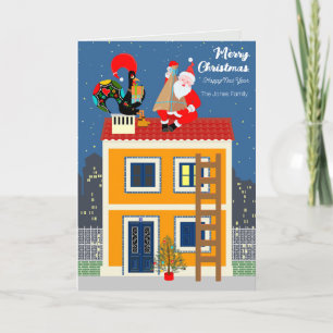 Kerstmis ontmoet de Portugese Haan Kaart
