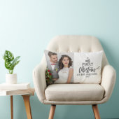 Kerstmis Onze eerste Kerstmis als Mr en Mrs. Kussen (Stoel)