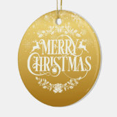 Kerstmis Oom Funcle Definitie Goud Keramisch Ornament (Links)