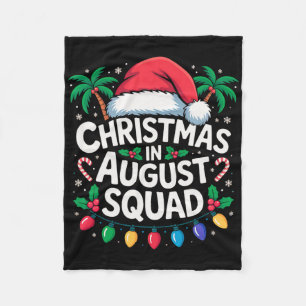 Kerstmis op Augustinus Squad Funny Summer Xmas Man Fleece Deken