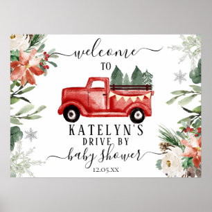Kerstmis op Baby shower Welkomstbord Poster