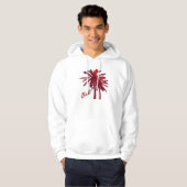 Kerstmis op Bali Batik 1 Palm Trees Hoodie (Voorkant volledig)