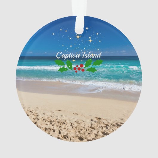 Kerstmis op Captiva Island, Florida Ornament (achterkant)