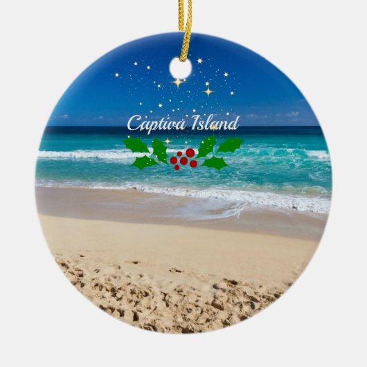 Kerstmis op Captiva Island, Florida Ornament (Voorkant)
