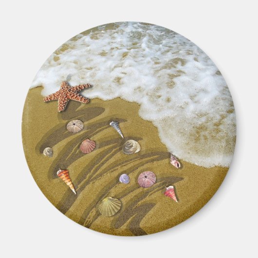 Kerstmis op de kust magneet (Voorkant)