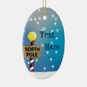 Kerstmis op de Noordpool Keramisch Ornament (Rechts)