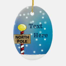Kerstmis op de Noordpool Keramisch Ornament