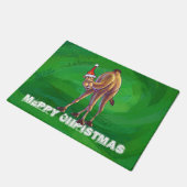 Kerstmis op groen deurmat (Schuin)