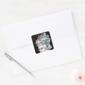 Kerstmis op haar geest  Mode Vierkante Sticker (Envelop)