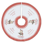 Kerstmis op het Boerderij Barnyard Animal Kerstboom Rok (Voorkant)