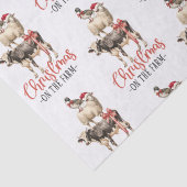 Kerstmis op het Boerderij Barnyard Animal Tissuepapier (Detail)