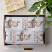 Kerstmis op het Boerderij Barnyard Animal Tissuepapier (Geschenk)