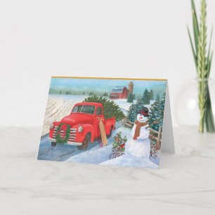 Kerstmis op het Boerderij Feestdagen Kaart