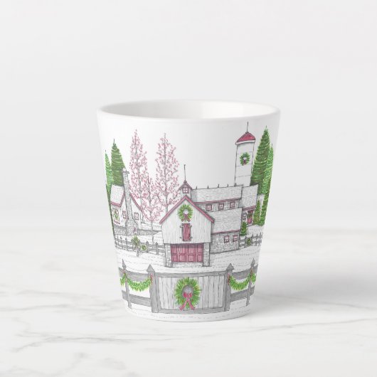 Kerstmis op het Boerderij Small Latte Mok (Voorkant)