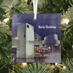 KERSTMIS OP HET ERIEMEER GLAS ORNAMENT