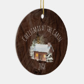 Kerstmis op het Ornament van de kajuitkeramiek (Rechts)