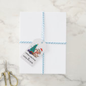 Kerstmis op het platteland cadeaulabel (Met Touw)